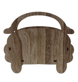 "Papa" tray open car made of wood 210*188*77 mm - 4 pieces