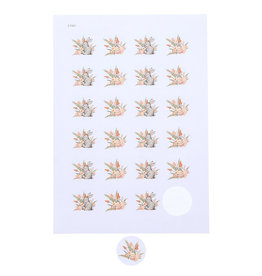 Autocollant Lapin "Cute" - 4 cm ⌀ - 120 pièces