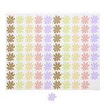 Sticker fleur brillante "Pastel" 5 couleurs - 400 pièce