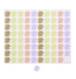 Sticker fleur brillante "Pastel" 5 couleurs - 400 pièce
