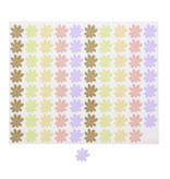 Sticker shiny flower "Pastel" 5 colors - 400 pieces