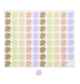 Sticker fleur brillante "Pastel" 5 couleurs