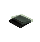 Rectangular box black with transparant lid - 100*100*20mm - 70 pieces