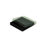 Square box black with transparant lid - 100*100*20mm - 70 pieces