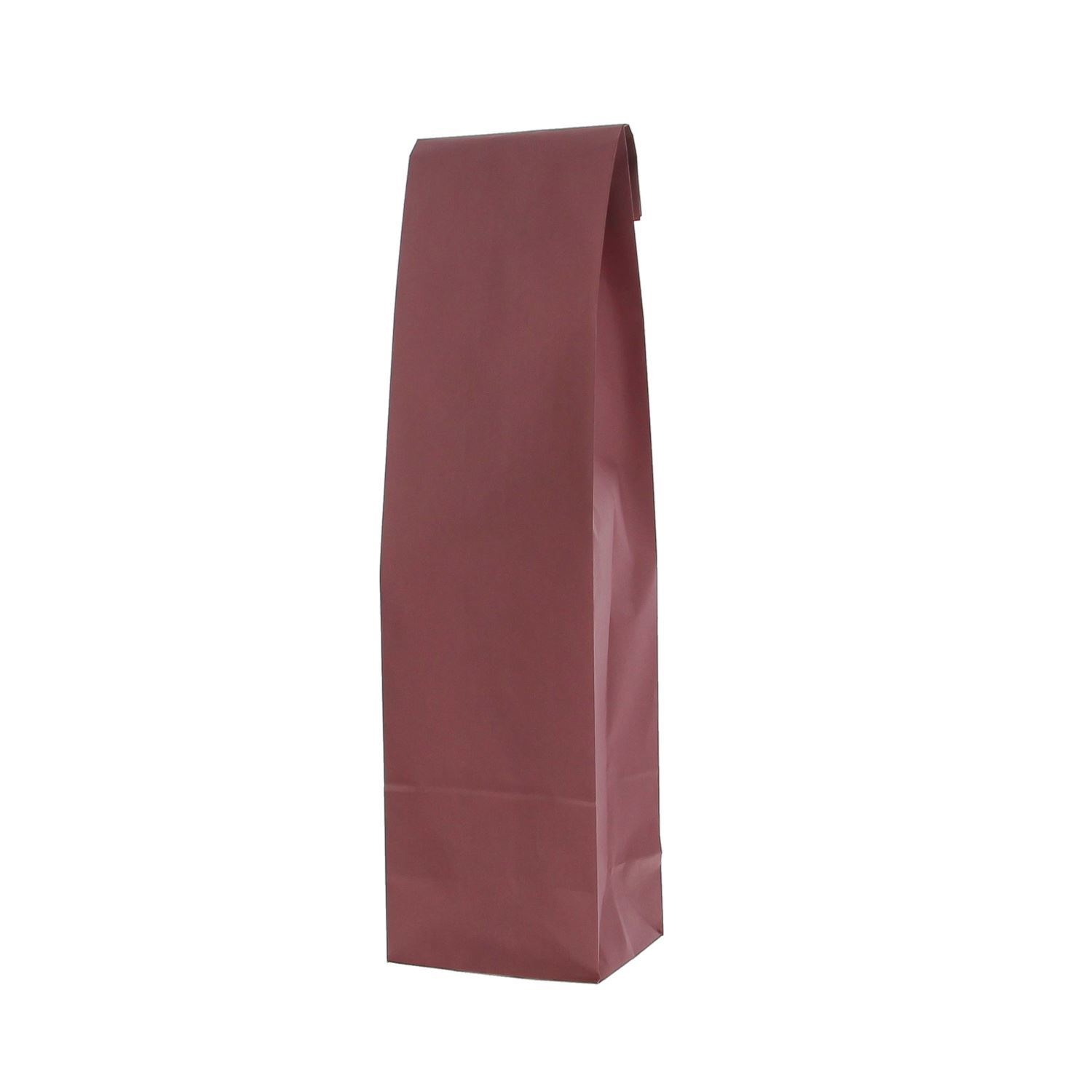 Paper bottle bag with bottom Bordeaux -100*80*410mm - 50 pcs