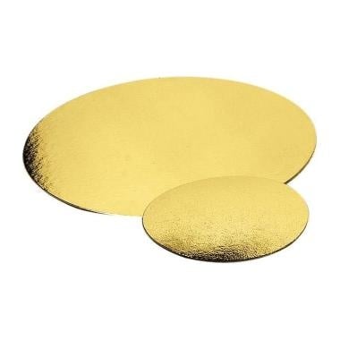 Round cake boards  gold - 100 pieces
