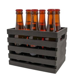 Caisse noire pour 6 bouteilles