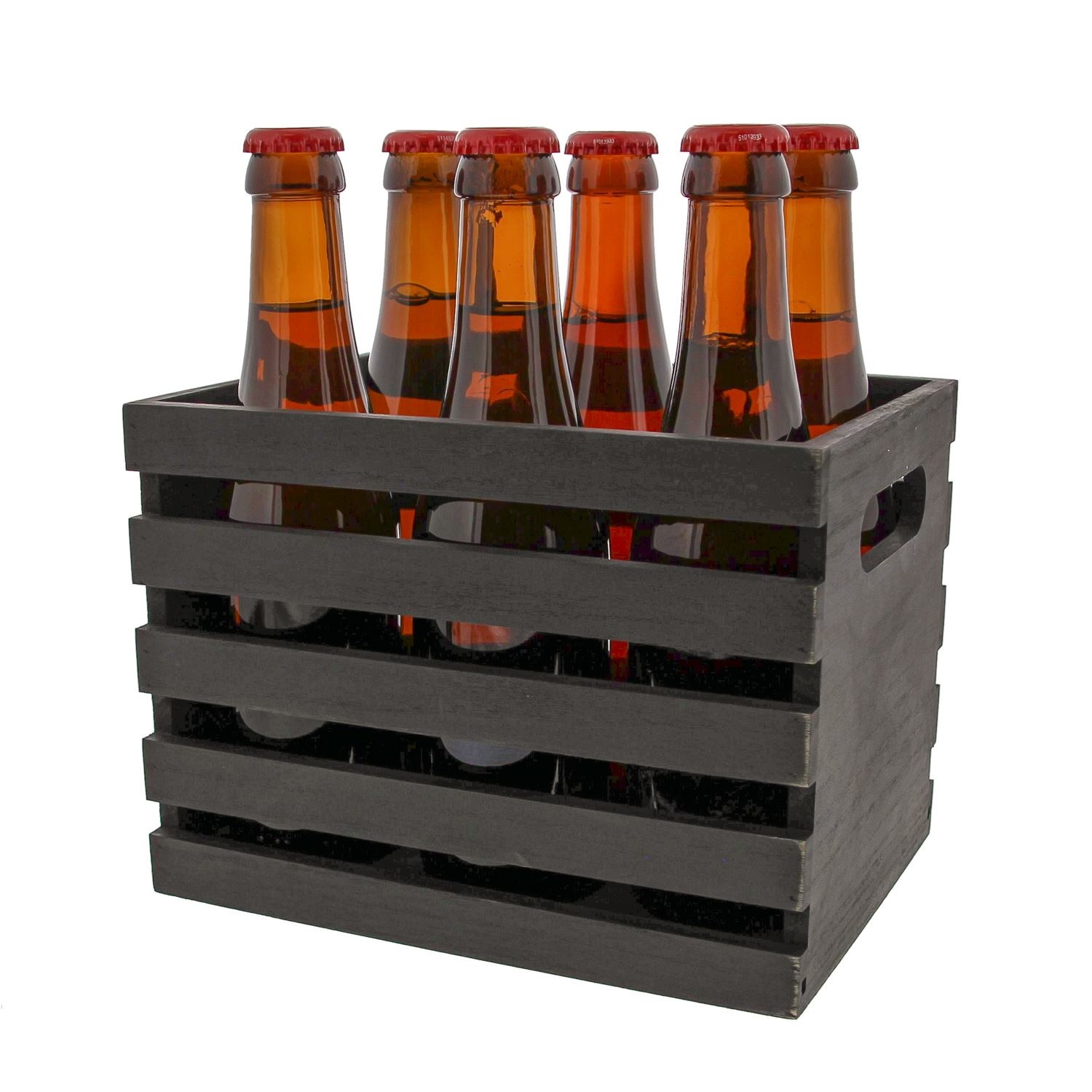Caisse noire pour 6 bouteilles - 205*145*150mm - 5 pièces