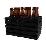 Caisse noir pour 8 bouteilles - 280*145*150mm - 5 pièces