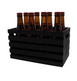 Schwarz Kiste für 8 Flaschen - 280*145*150mm - 5 stück
