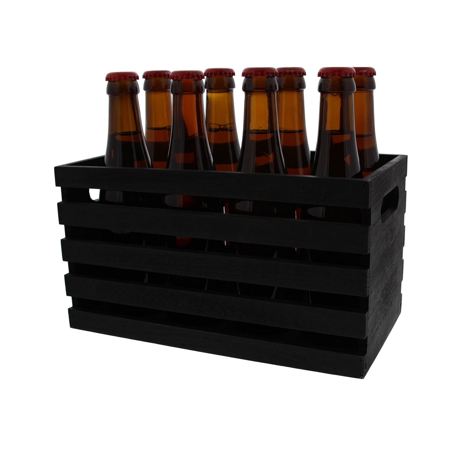 Caisse noir pour 8 bouteilles - 280*145*150mm - 5 pièces