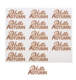 Sticker blinkend " Musky Hello Autumn" tekst - 75 stuks