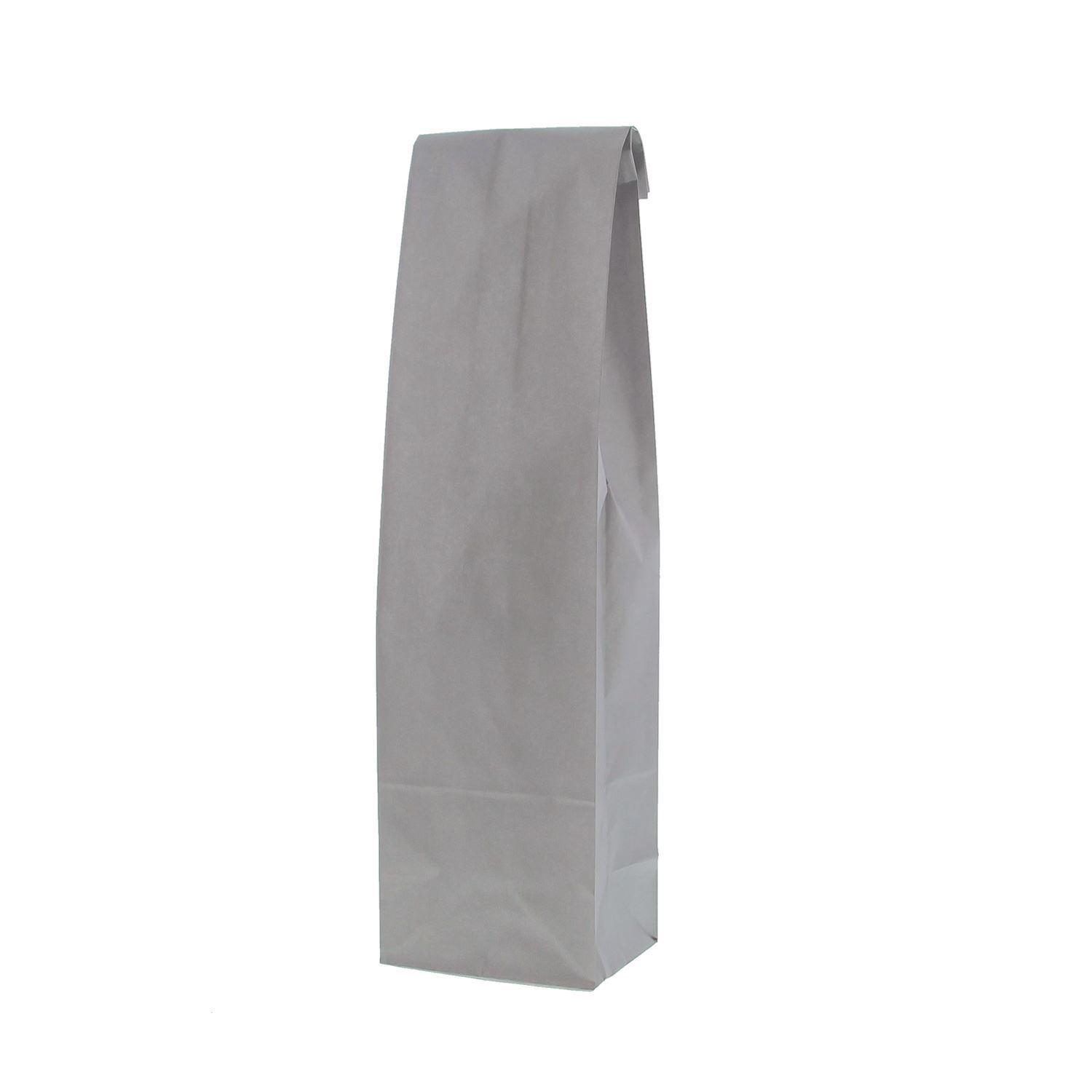 Paper bottle bag with bottom silver -100*80*410mm - 50 pcs