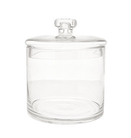 Glass candy jar with lid