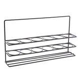Schwarzer Metallhalter für 6 Röhrchen ø 3,5 cm GLA42427 - 8 stück