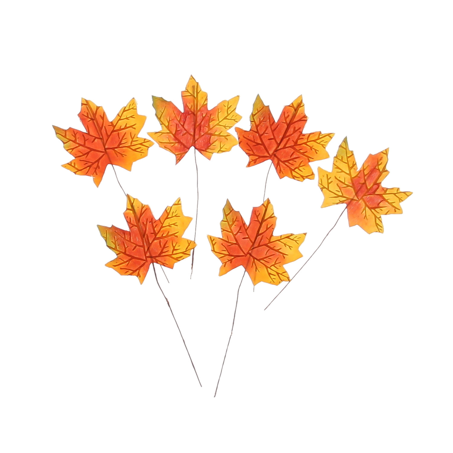 Herbstblatt mit warmen Tönen auf Stiel mittel - 240 Stück - 60*160mm
