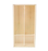 Porte-bouteille pour 2 bouteilles de 750 ml avec couvercle coulissant en plexi