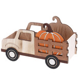 Truck with pumpkin open container