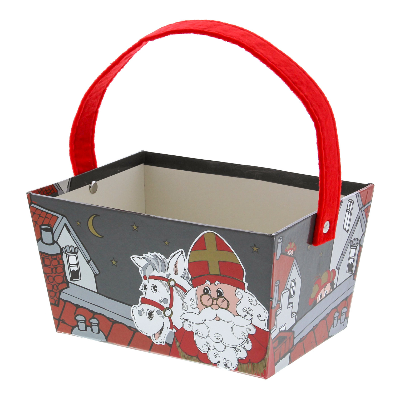 Plateau Sint Vintage "OZOSNEL" rectangulaire avec anse - 198*140*100 mm - 6 pièces