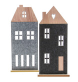 Hoog huis in vilt decoratie 2 sets van 2 stuks - 230*540*59 mm