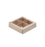 4 vaks doosje cacaopapier  - 75*75*25 mm - 80 stuks