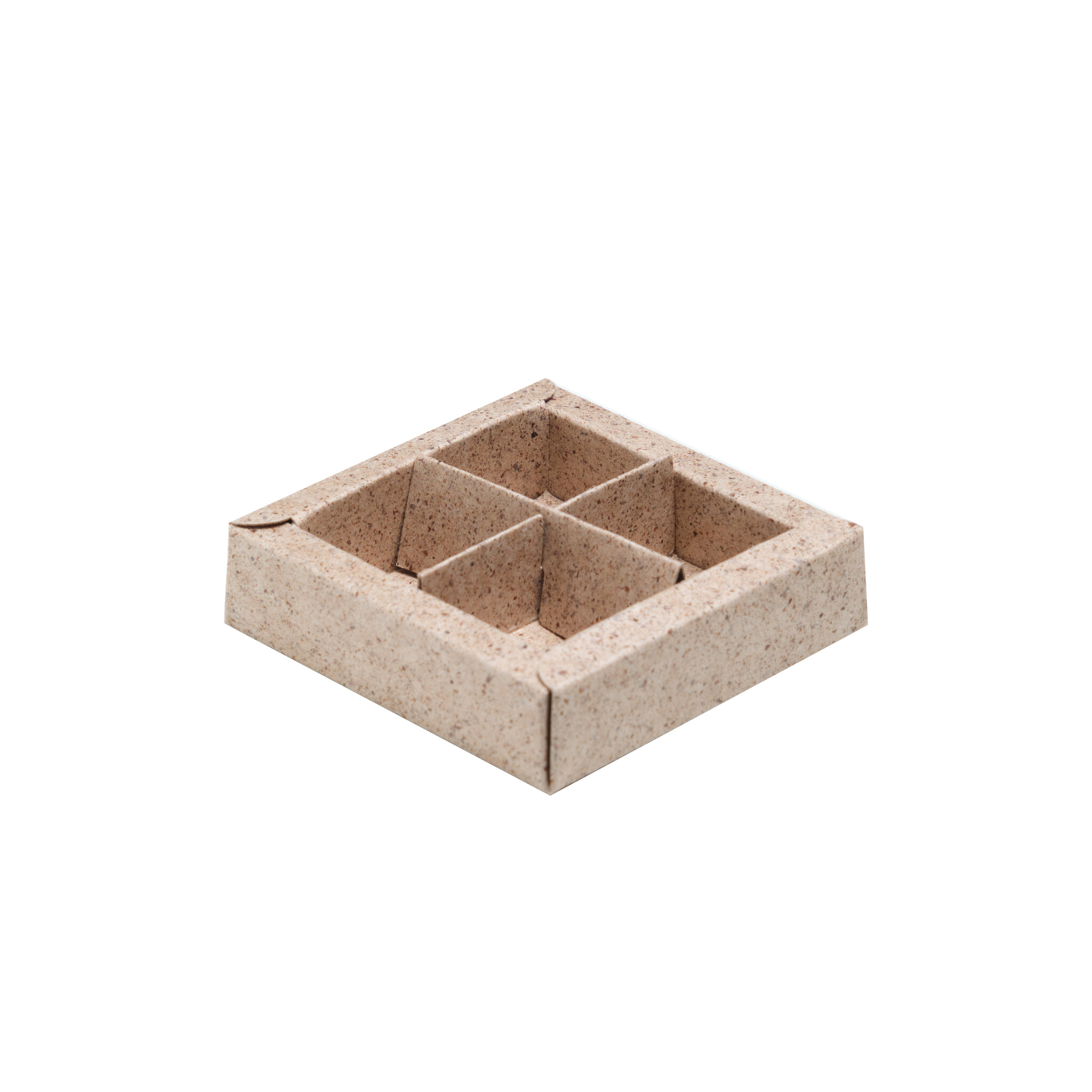 4 vaks doosje cacaopapier  - 75*75*25 mm - 80 stuks