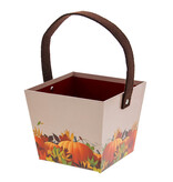 "Hello Autumn Musky" square basket with handle- 120*144*144 mm - 6 pieces