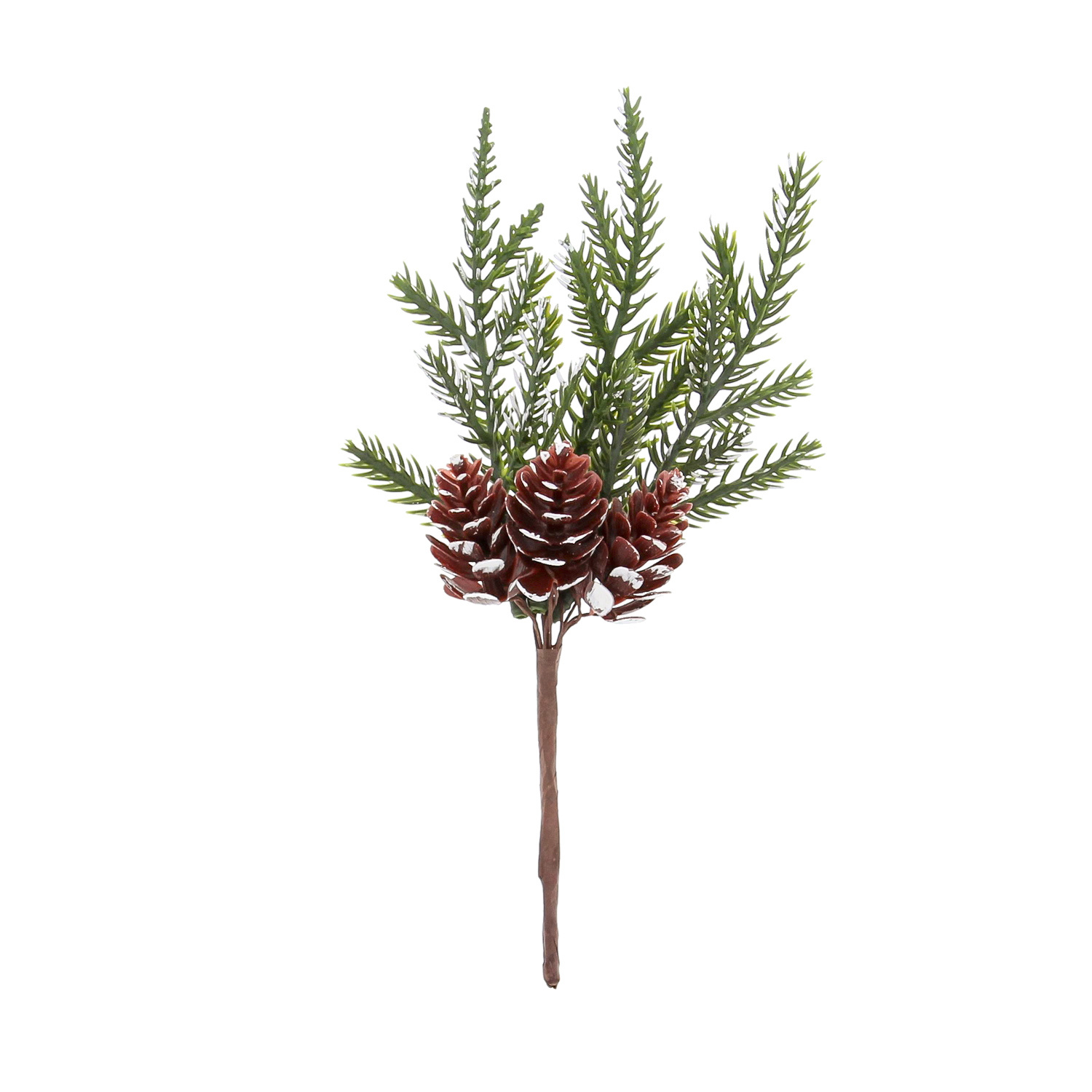 Spruce branch with 3 pine cones 70*40*150 mm - 80 pcs