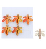 Chestnut leaf clip yellow/orange  - 35*12*35mm - 36 pieces