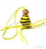 mini lucky bee - 18 mm - black yellow - 50 pieces