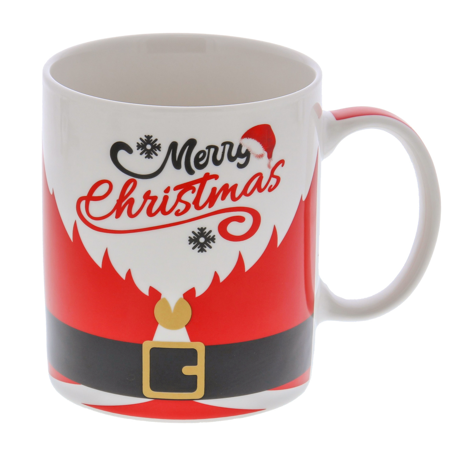 "Santa Belly" Merry Christmas mok 120*80*95 mm - 12 stuks