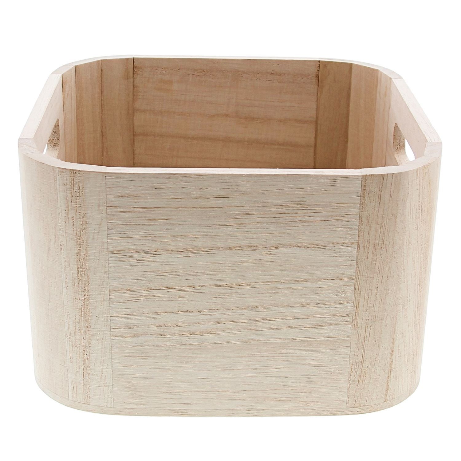 Square high container with handle natural - 180*180*111mm - 6 pieces