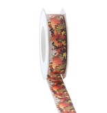Satin ribbon with wire Hello Autumn "Musky" - 25 mm x 20 m