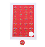 Sticker "Liefs van de Sint"  met muts rood - 4 cm - 120 stuks