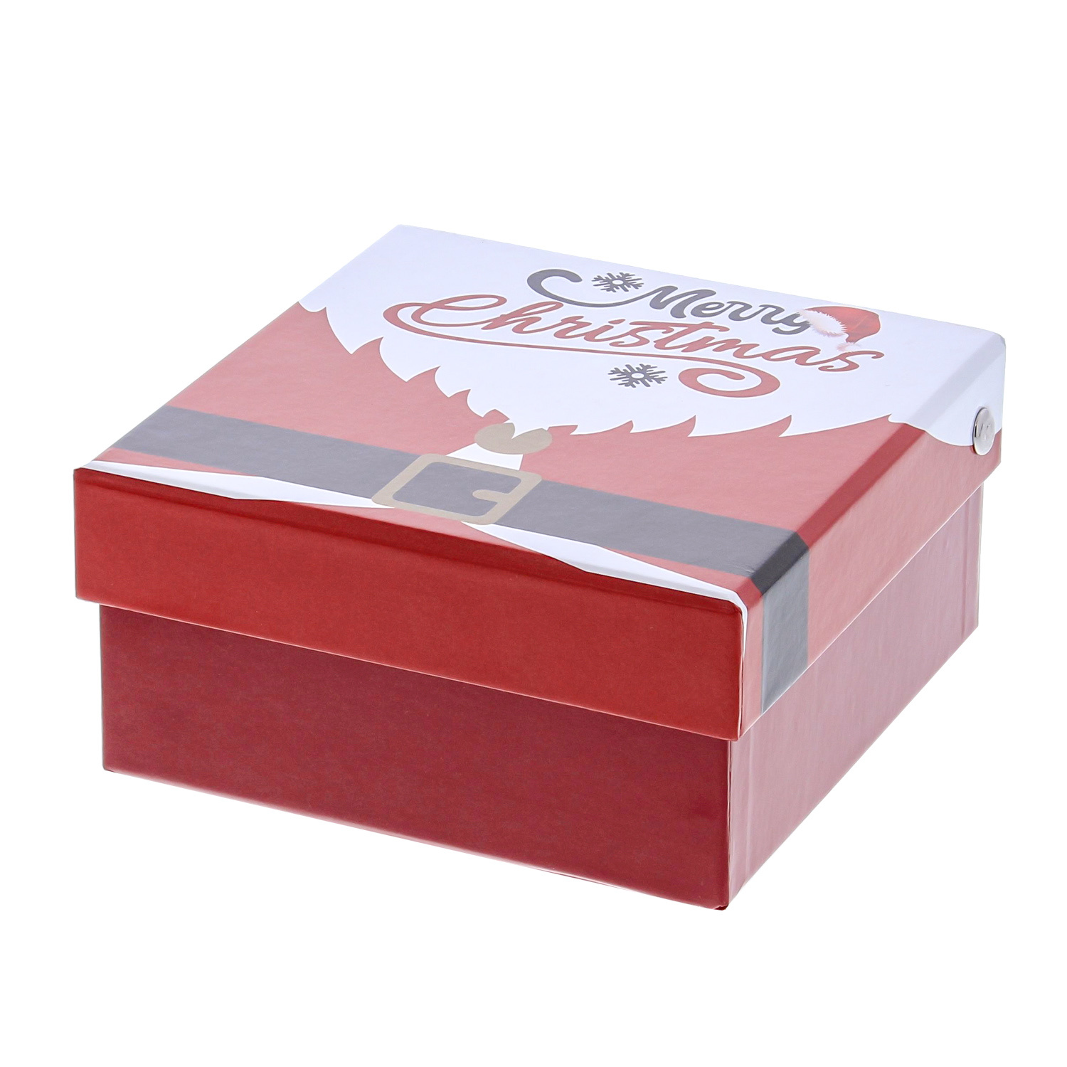 "Santa Belly" Box with lid square medium 130*127*62 mm - 10 pieces