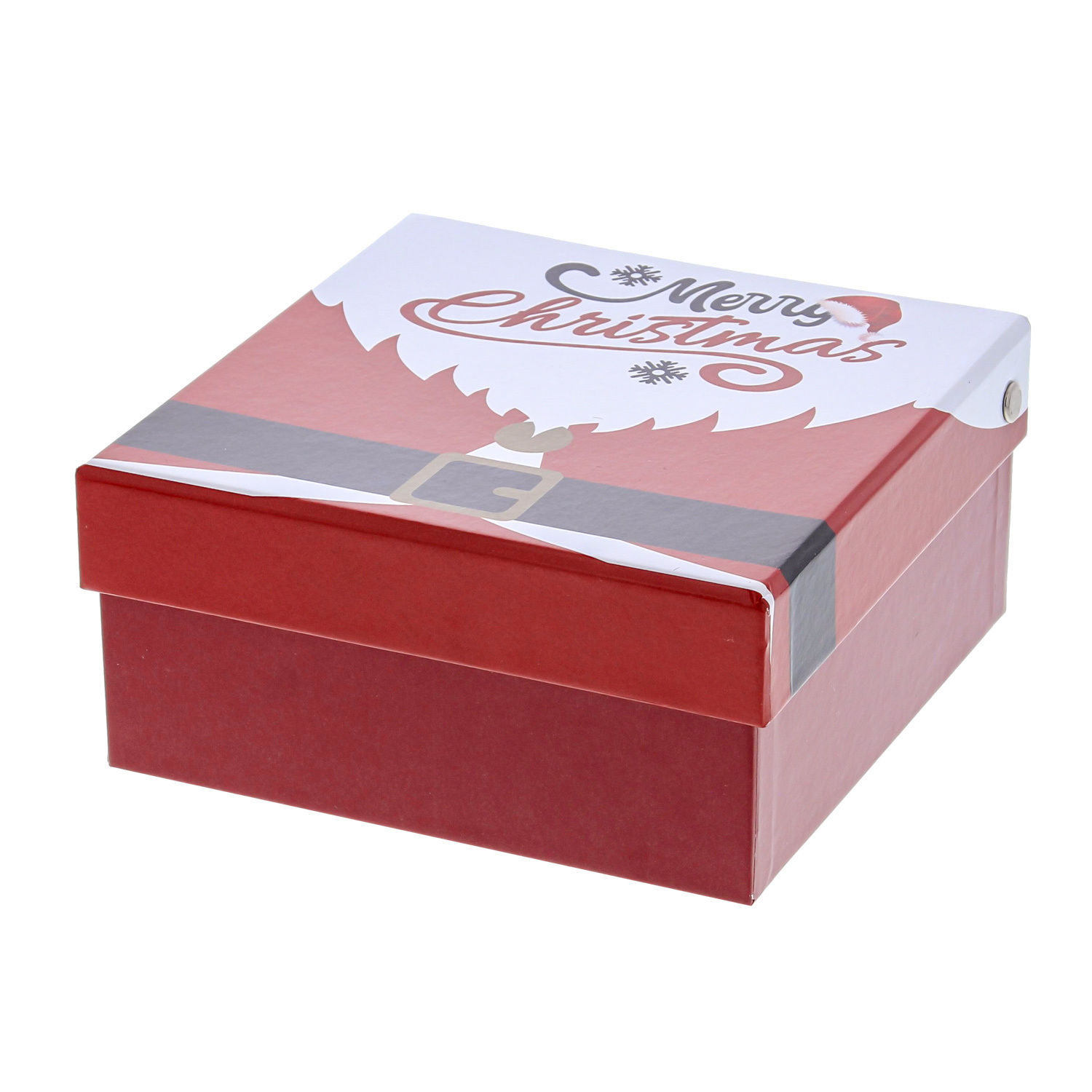 "Santa Belly" Box with lid square large 155*150*72 mm - 10 pieces