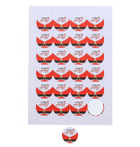 Sticker 4 cm "Santa Belly" Merry Christmas - 120 pieces