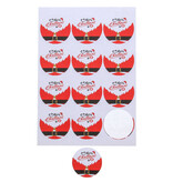 Sticker 6.35 cm "Santa Belly" Merry Christmas - 60 pieces