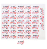 Sticker shiny "Santa Belly" Merry Christmas - 195 pieces