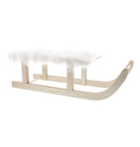 Sled "Softly" in wood with plush big - 482*180*150mm - 2 pieces