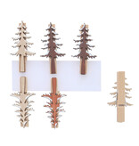 Christmas tree brown tones clip - 25*12*50 mm - 36 pieces