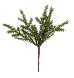 Branche de sapin fagot enneigé vert-blanc