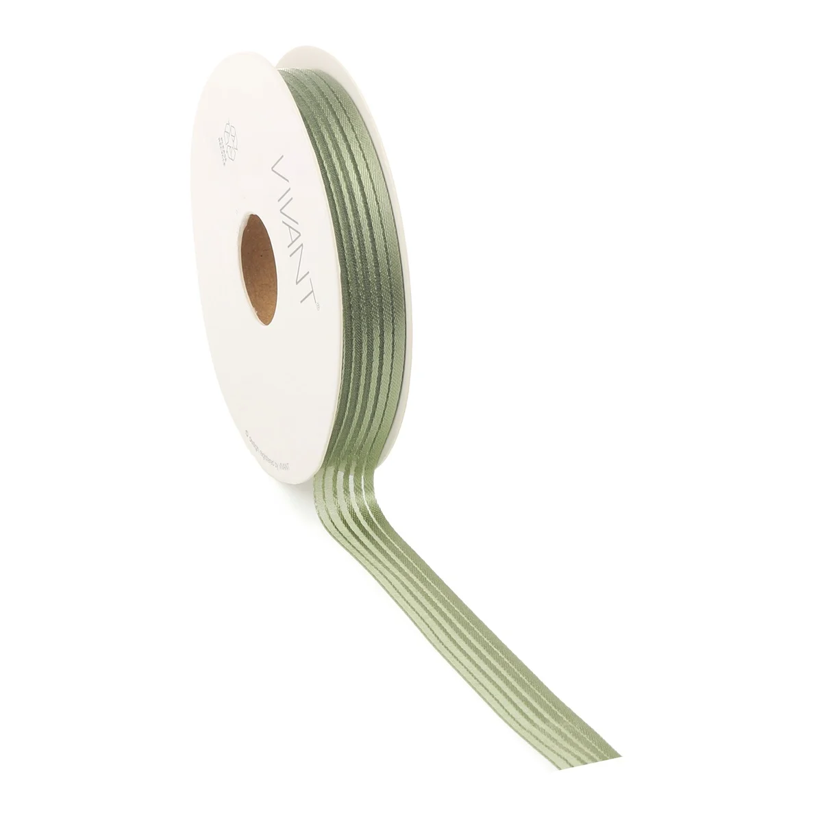Lines ribbon green - 15mm x 20m