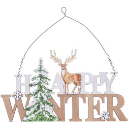 "Happy Winter" deco hanger