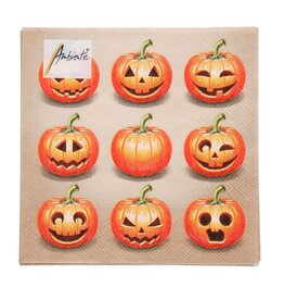 Napkin Helloween pumkins 33cm x 33cm