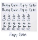 Sticker blinkend "Happy Winter" tekst - 110 stuks