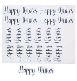 Sticker blinkend "Happy Winter" tekst