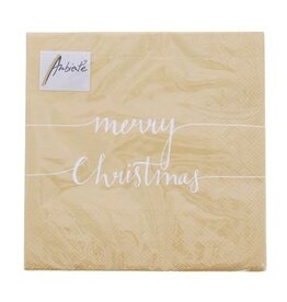 Napkin Merry Christmas 33 cm x 33 cm Gold