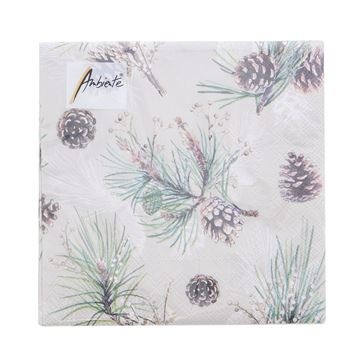Napkin Pine Cone 33 cm x 33 cm -165*165*25 mm - 1 packet with 20 napkins