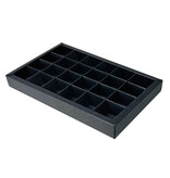 Boîte noir avec interiéur pour 24 pralines - 240*140*25 mm - 18 pièces